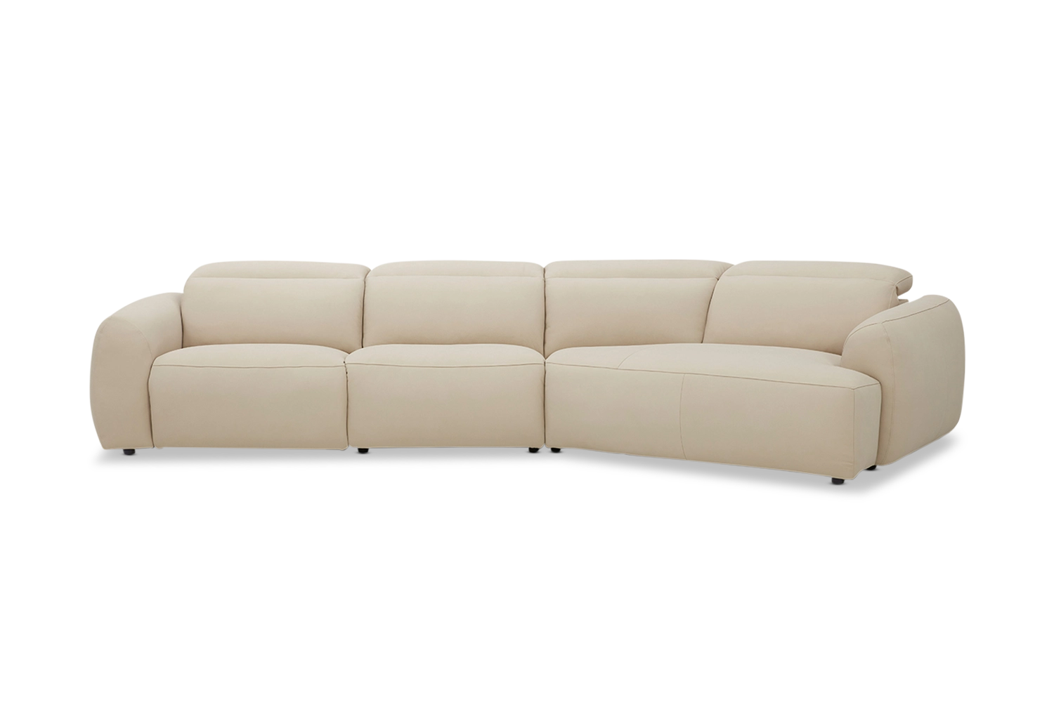 Sabine 2.5 Seater + Angled Chaise | Premium Leather | Electric Recliner & Electric Headrest