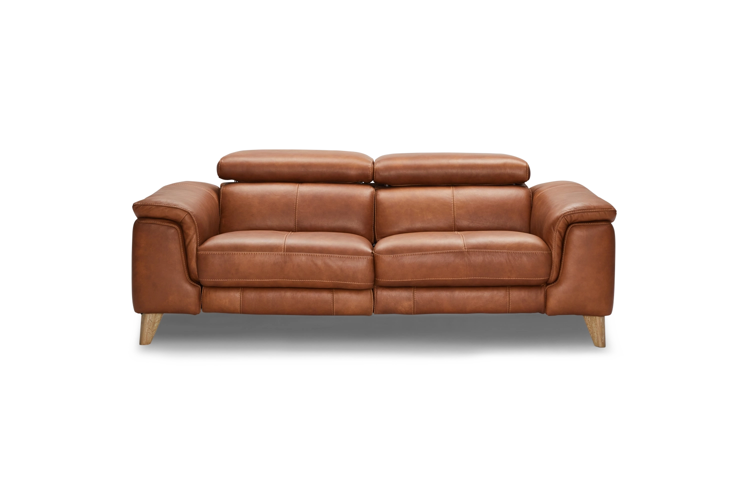 Kelly 2.5 Seater Dual Electric Recliners And Adjustable Headrests - Vintage Leather
