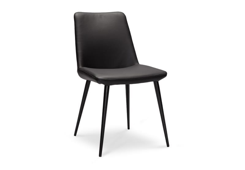 Laguna Dining Chair – Premium Black Leather
