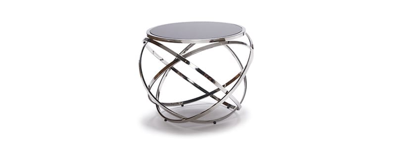 Helix Lamp Table – Stainless Steel