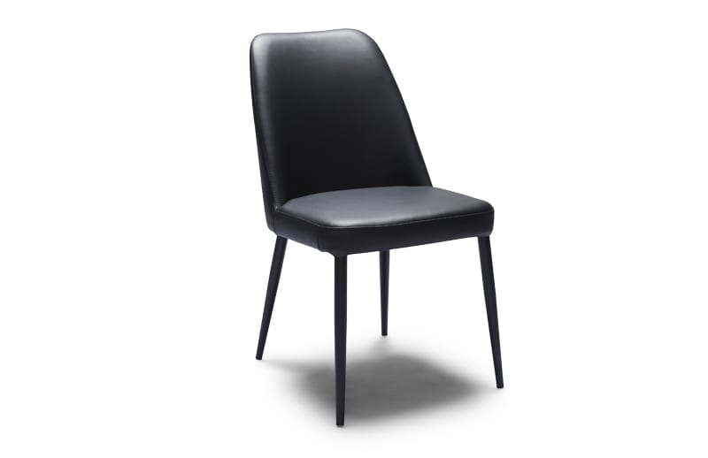 Milena Dining Chair – Premium Black Leather