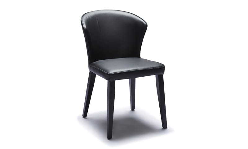 Selina Dining Chair – Premium Black Leather