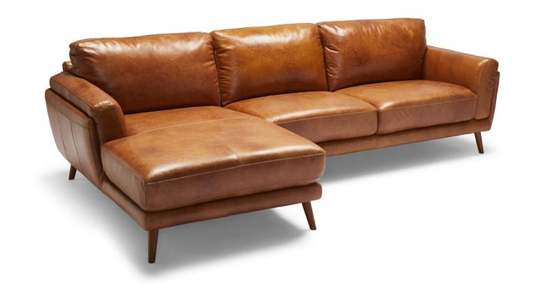 Ascot Chaise Lounge Leather Adriatic, Chaise Lounge Leather Brown