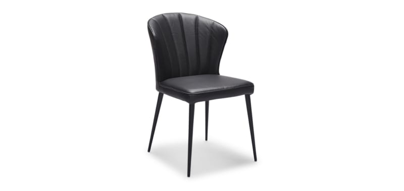 Charlotte Dining Chair – Premium Black Leather