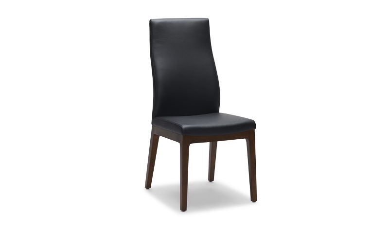 Brava Dining Chair – Premium Black Leather