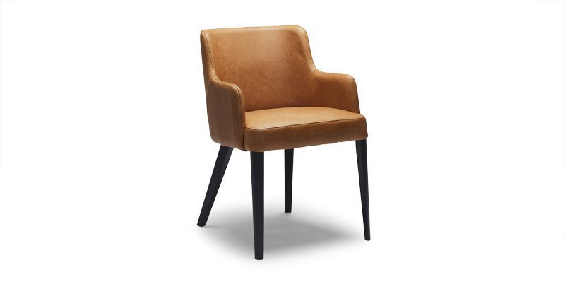 Zegna Dining Chair – Tan Leather