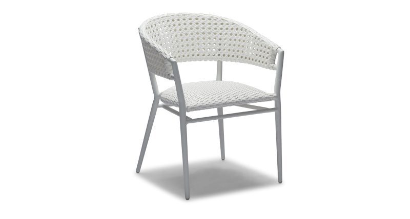 Barca Outdoor Dining Chair – White