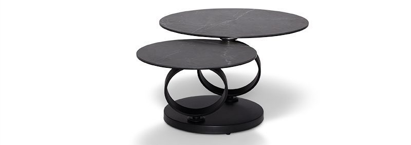 Fable Coffee Table – Black Ceramic