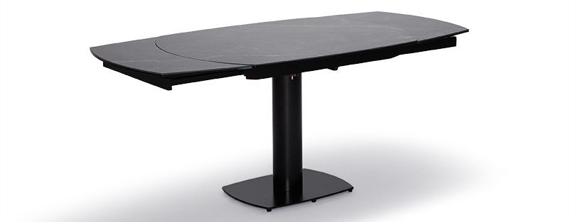 Barca Extension Dining Table – Black Ceramic