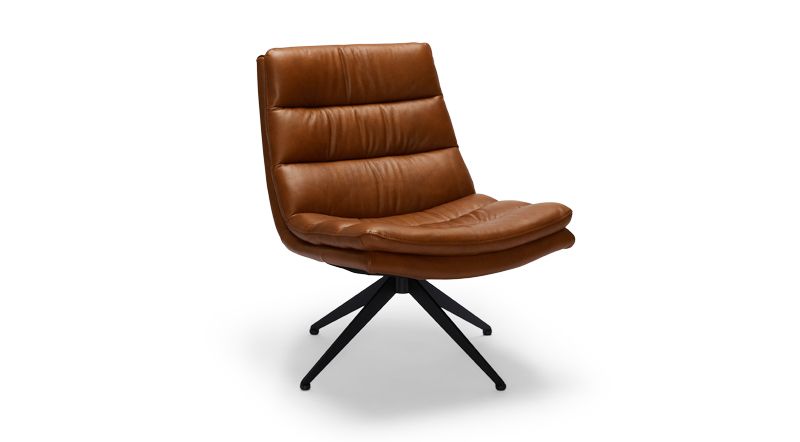 Bonita Swivel Chair – Tan Leather