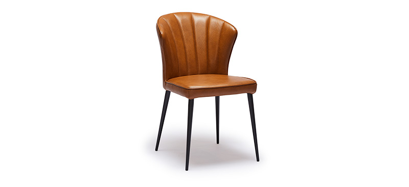 Charlotte Dining Chair – Tan Leather
