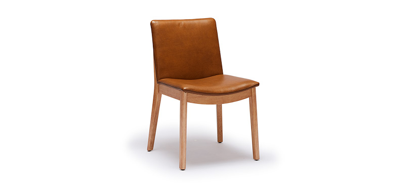 Tevez Dining Chair – Tan Leather