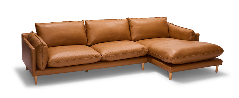 Madison Chaise Lounge – Tan Leather
